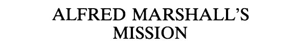 Couverture : Alfred Marshall's mission