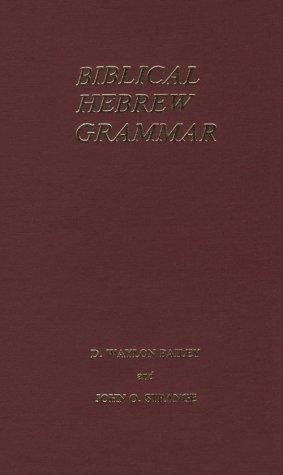 Couverture : Biblical Hebrew grammar