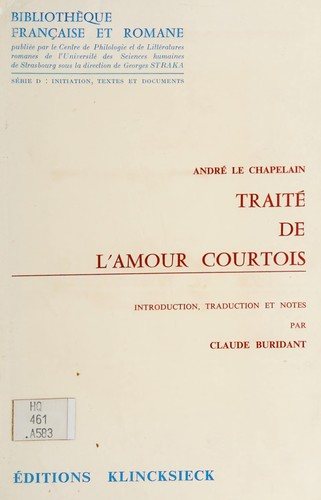 Couverture : Traité de l'amour courtois