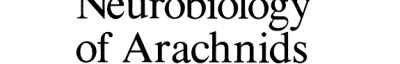 Couverture : Neurobiology of Arachnids