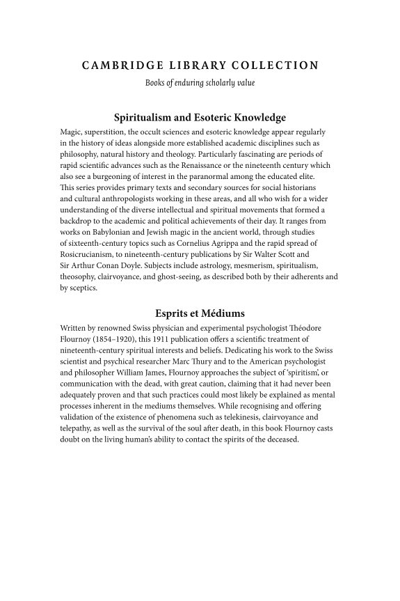 Couverture : Esprits et Médiums