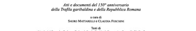Couverture : Memoria e attualità dell'epopea garibaldina
