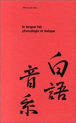 Couverture : La langue bai