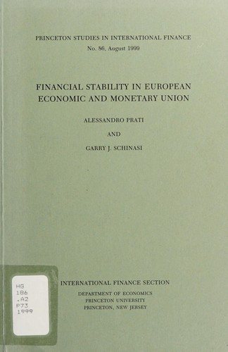 Couverture : Financial Stability in European Economic and Monetary Union (Princeton Studies in International Economics)