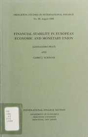 Couverture : Financial Stability in European Economic and Monetary Union (Princeton Studies in International Economics)