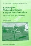 Couverture : Restoring and maintaining order in complex peace operations