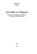 Couverture : Vom Milieu zur Volkspartei
