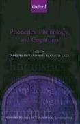 Couverture : Phonetics, phonology, and cognition