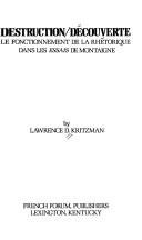 Couverture : Destruction/découverte