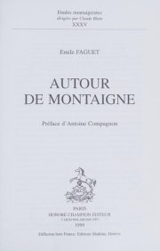 Couverture : Autour de Montaigne