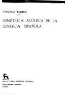 Couverture : Fonética acústica de la lengua española