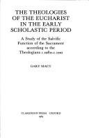 Couverture : The theologies of the Eucharist in the early scholastic period