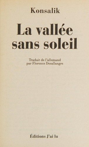 Couverture : La vallée sans soleil