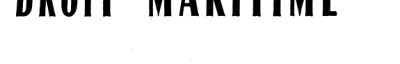 Couverture : Droit maritime