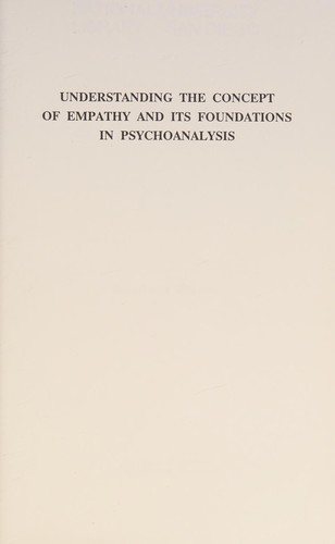 Couverture : Understanding the concept of empathy and its foundations in psychoanalysis