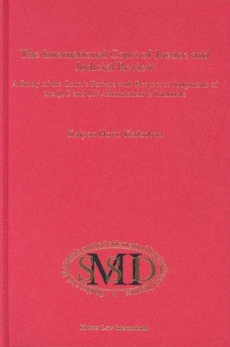 Couverture : The International Court of Justice and judicial review