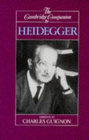Couverture : The Cambridge companion to Heidegger