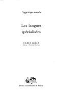 Couverture : Les langues spécialisées