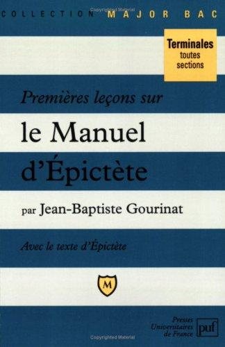 Couverture : Premières leçons sur le Manuel d'Epictète