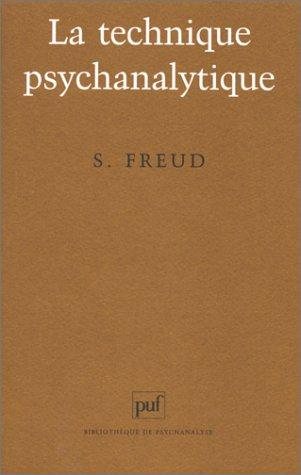 Couverture : La technique psychanalytique, 13e édition
