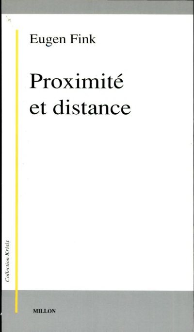 Couverture : Proximité et distance. Essais et conférences phénoménologiques
