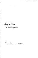 Couverture : Anaïs Nin