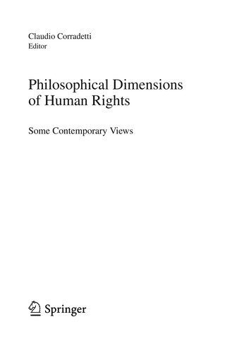 Couverture : Philosophical Dimensions of Human Rights