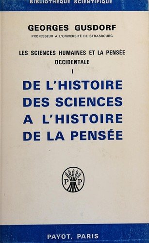 Couverture : L 'avènement des sciences humaines au siècle des lumières.