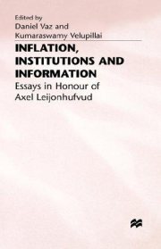 Couverture : Inflation, Institutions & Information
