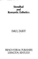 Couverture : Stendhal and romantic esthetics