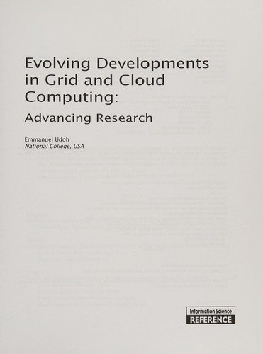Couverture : Evolving Developments in Grid and Cloud Computing