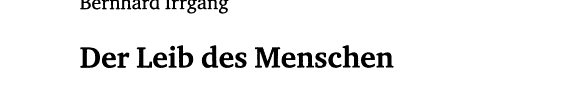 Couverture : Der Leib des Menschen
