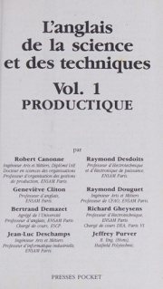 Couverture : L'A nglais de la science et des techniques.