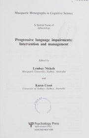 Couverture : Progressive Language Impairments : Intervention and Management