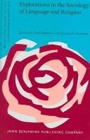 Couverture : Explorations in the sociology of language and religion