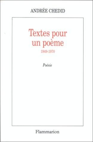 Couverture : Textes pour un poème, 1949-1970