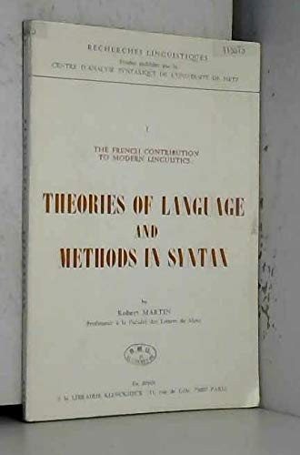 Couverture : The French contribution to modern linguistics