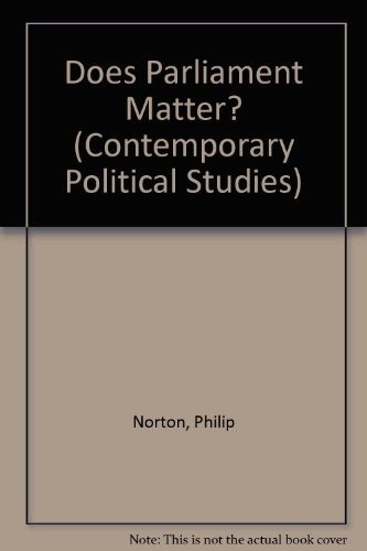 Couverture : Does Parliament matter?