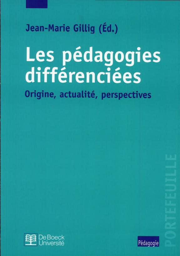 Couverture : Les pédagogies différenciées