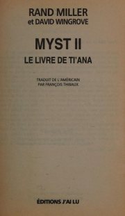 Couverture : Myst. 2, Le livre de Ti'ana