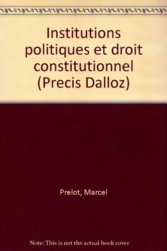 Couverture : Institutions politiques et droit constitutionnel