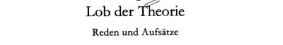 Couverture : Lob der Theorie