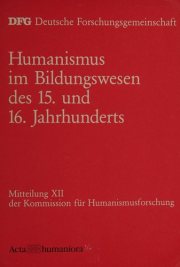 Couverture : Humanismus im Bildungswesen des 15. und 16. Jahrhunderts