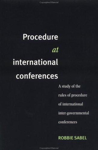 Couverture : Procedure at international conferences
