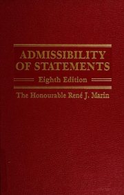 Couverture : Admissibility of statements