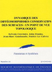 Couverture : Dynamique des diffeomorphismes conservatifs des surfaces