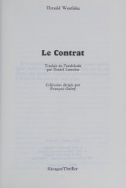 Couverture : Le Contrat