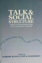 Couverture : Talk and social structure