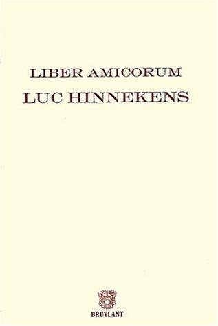 Couverture : Liber amicorum luc hinnekens