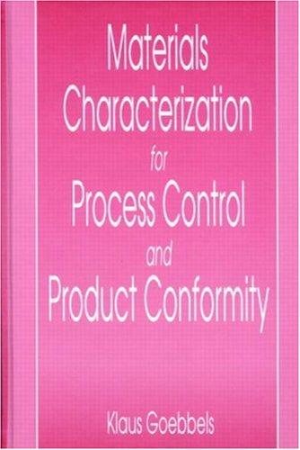Couverture : Materials characterization for process control and product conformity